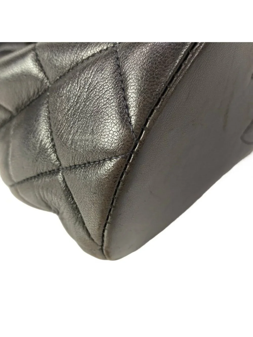 Chanel Backpack Quilted Black Chain Shoulder Gold Lambskin